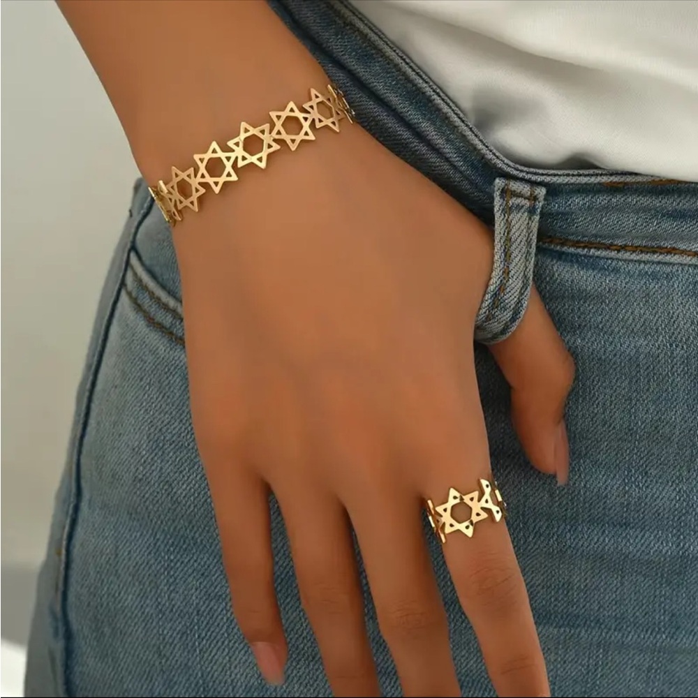 ✨✨✨Star Of David Bracelet & Ring Set✨✨✨ - Picture 2 of 3
